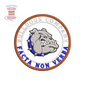Digitalizare broderie Bulldogs Company – emblema militară patch 8,5 cm