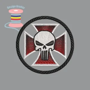 Model digitalizat broderie – Punisher Cruce