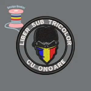 Digitalizare broderie Liber sub tricolor cu onoare
